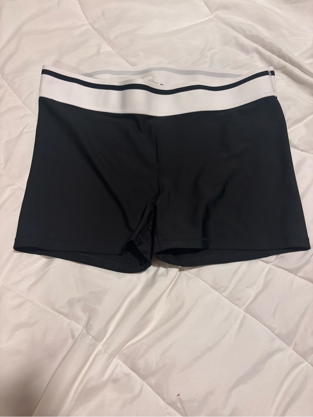 DSG Black Athletic Shorts with White Waistband XL